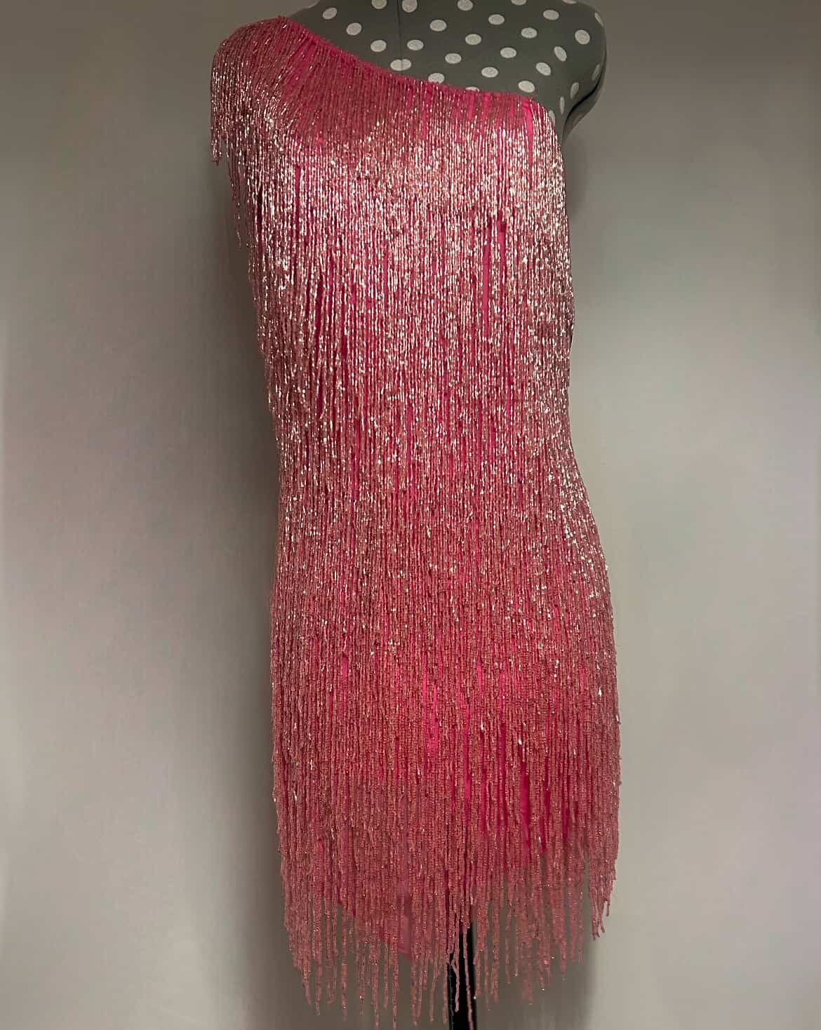 Pink lace dress