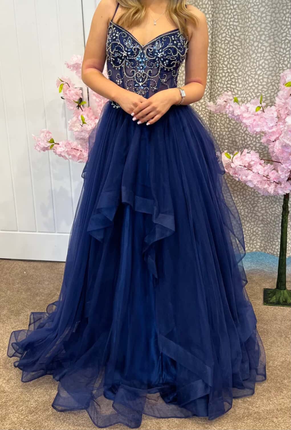 Blue ball gown