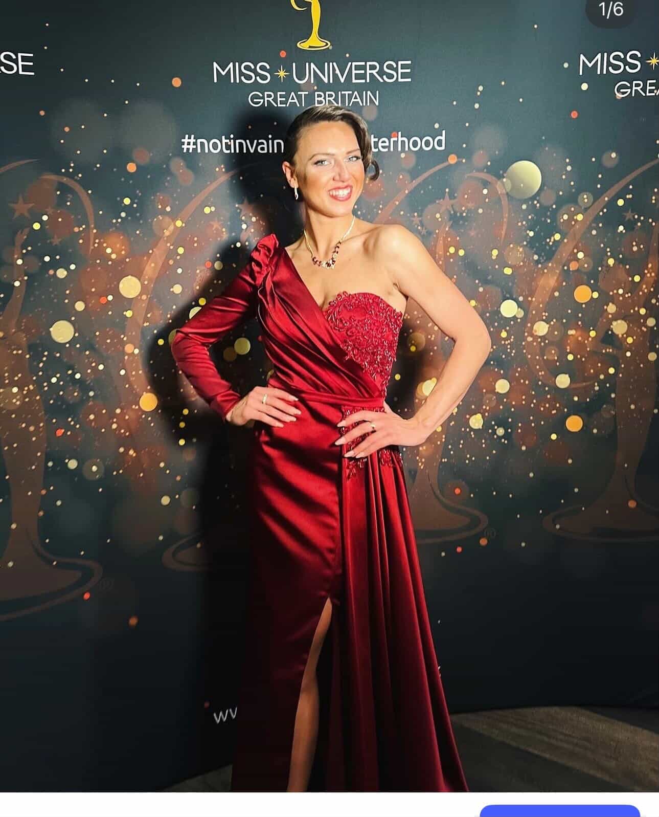 Custom bespoke red gown